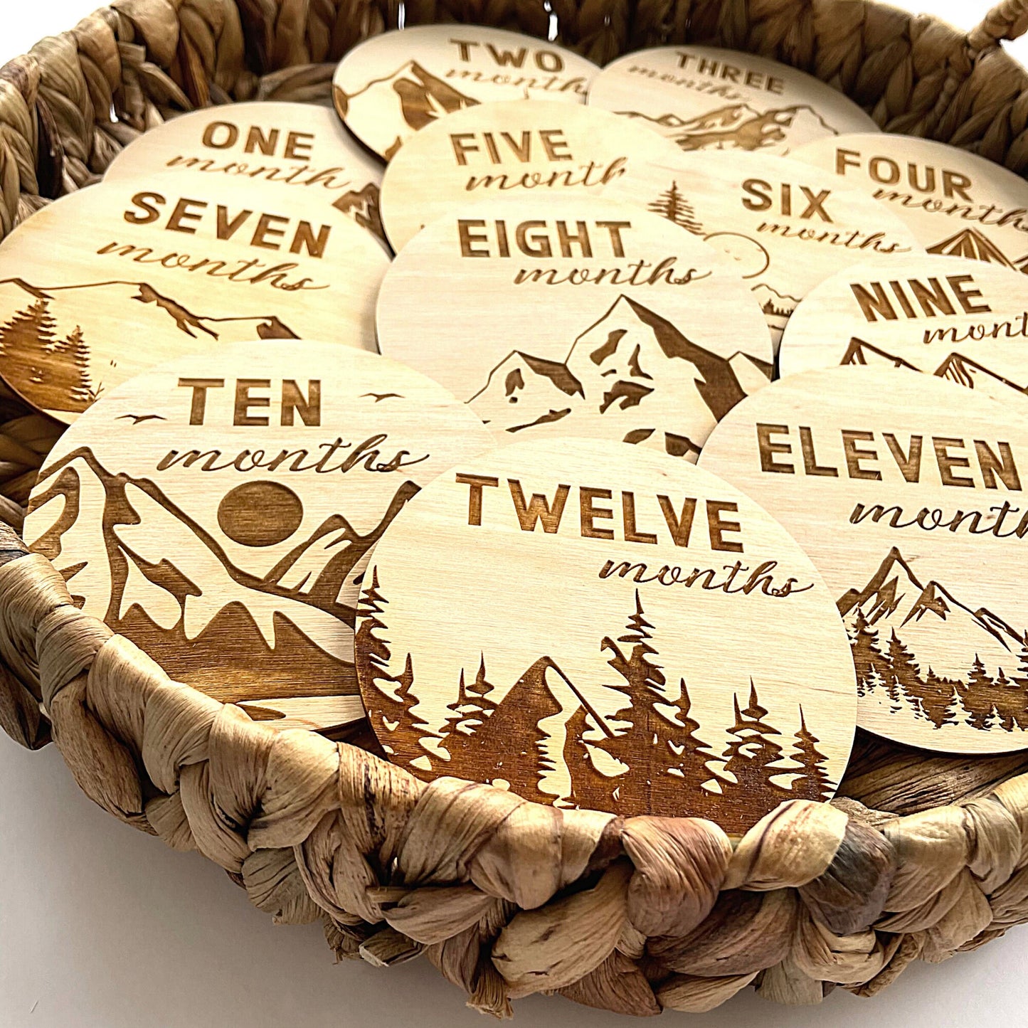 Mountain Theme Baby Milestone Cards