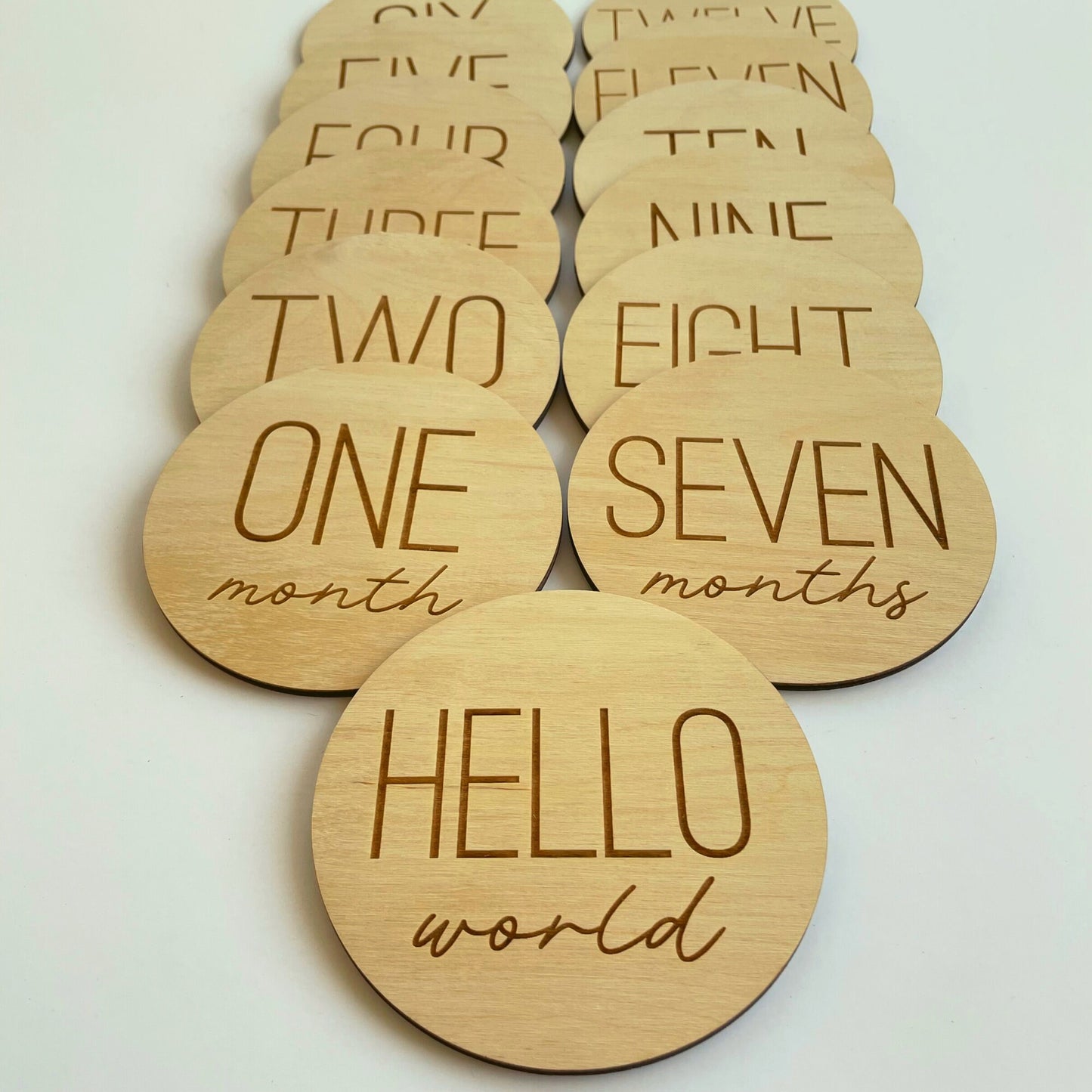 Hudson Hayes Engraved Baby Milestone Cards