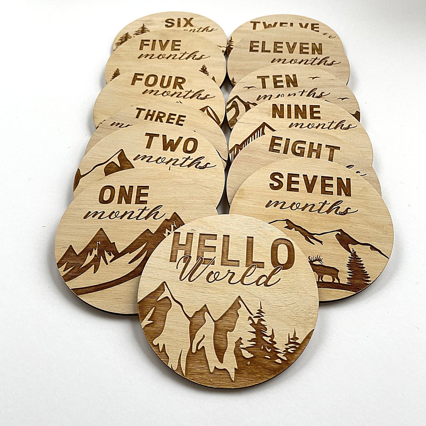 Mountain Theme Baby Milestone Cards