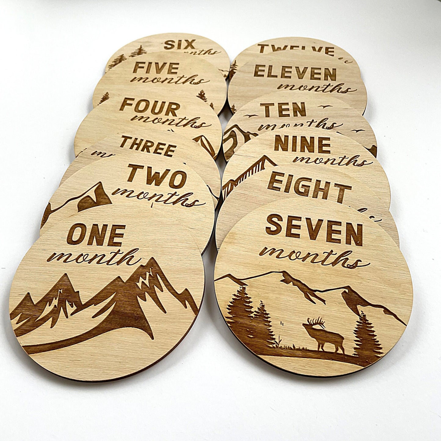 Mountain Theme Baby Milestone Cards