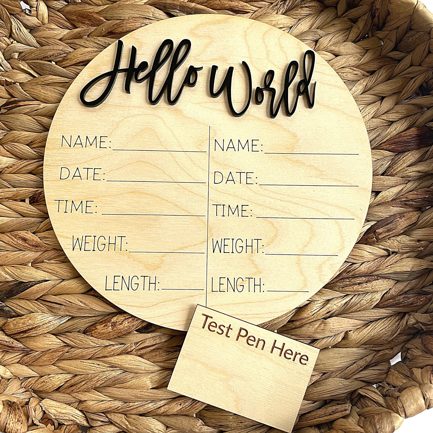 Twins Birth Stat Sign, Twin Baby Gift, Newborn Keepsake, Birth Announcement Sign