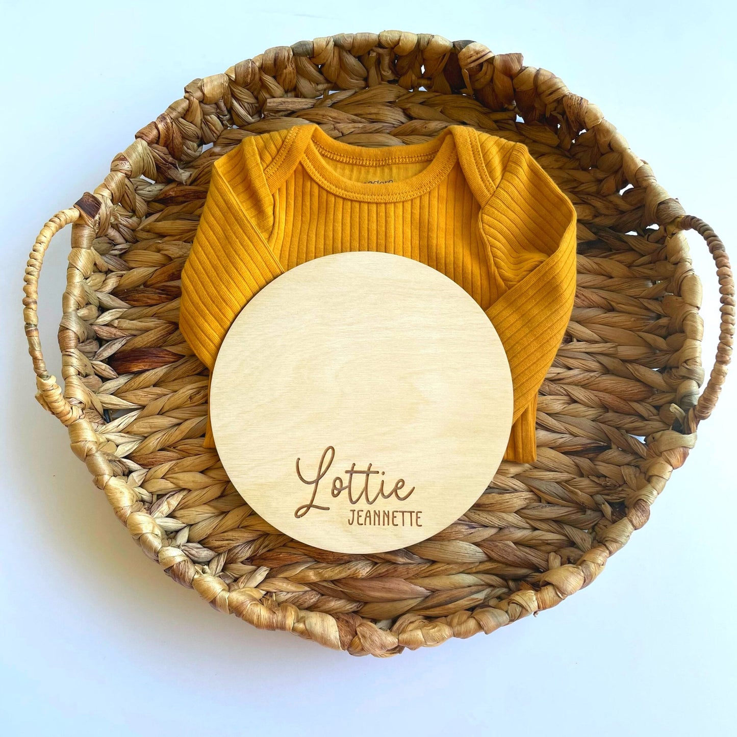 Double Sided Baby Footprint and Birth Announcement Sign