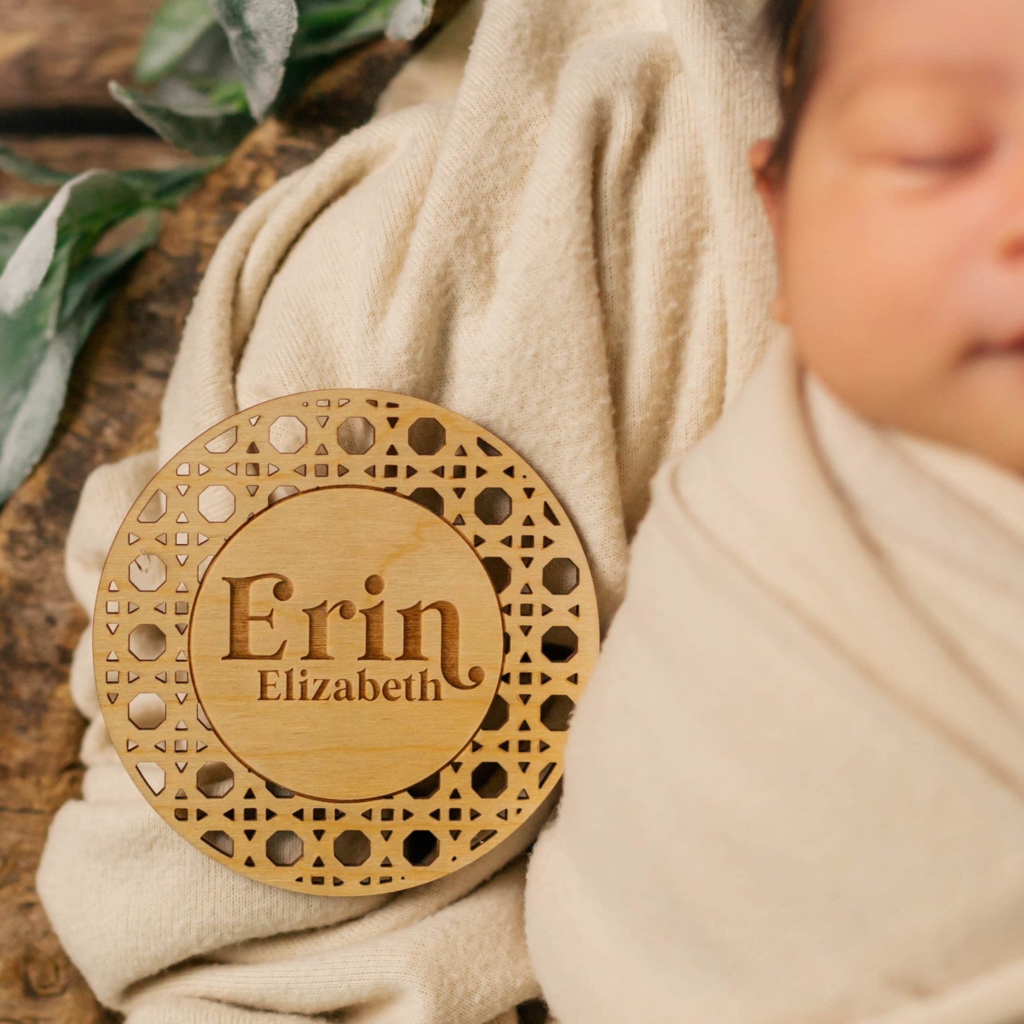 Rattan Style Monthly Milestone Cards