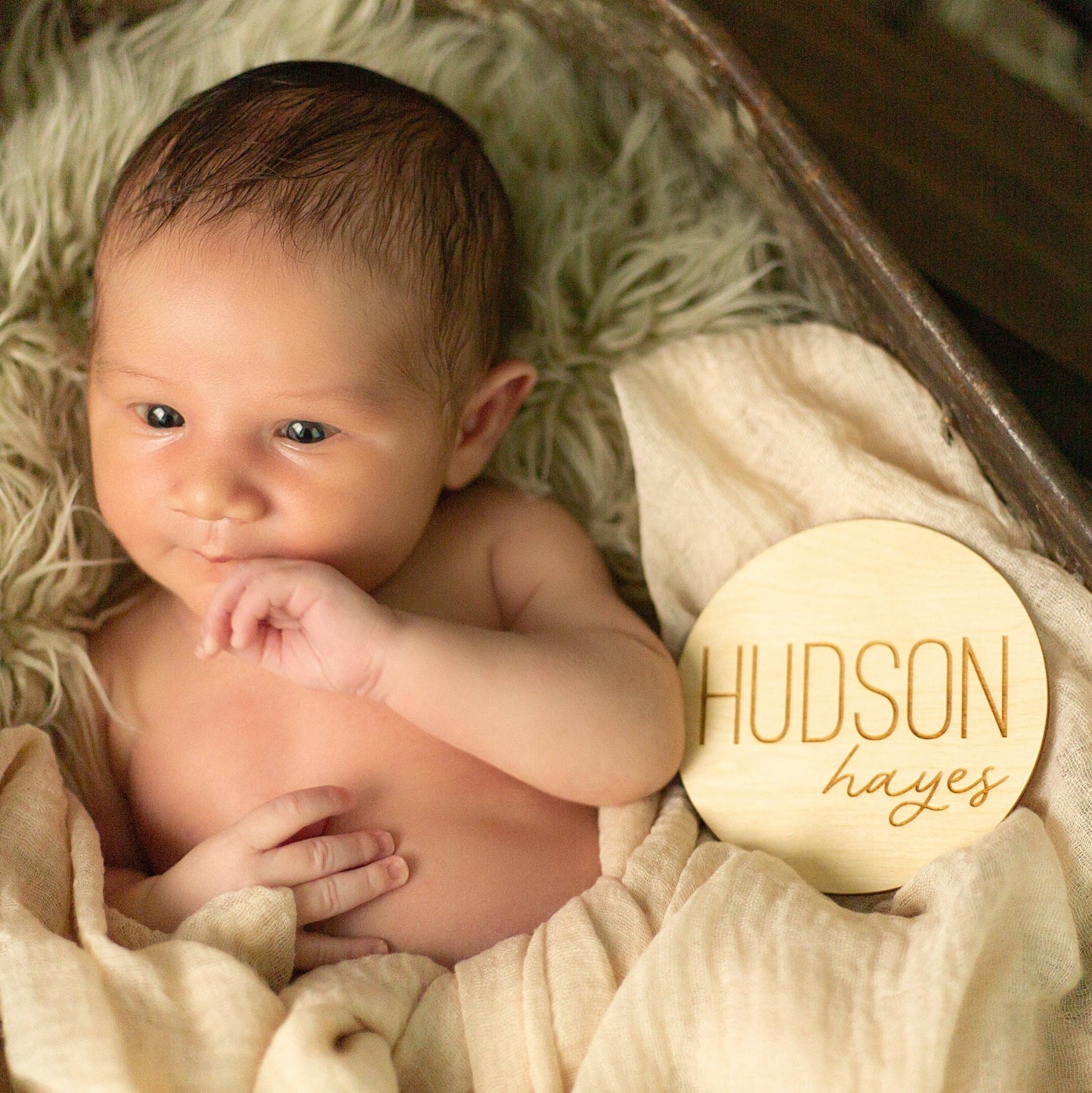 Hudson Hayes Engraved Baby Milestone Cards