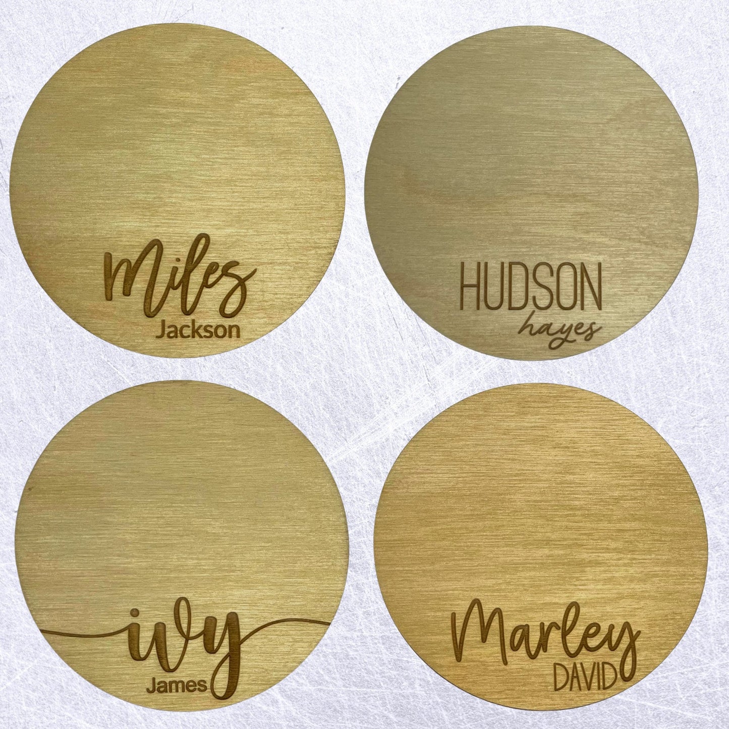 Double Sided Baby Footprint and Birth Announcement Sign