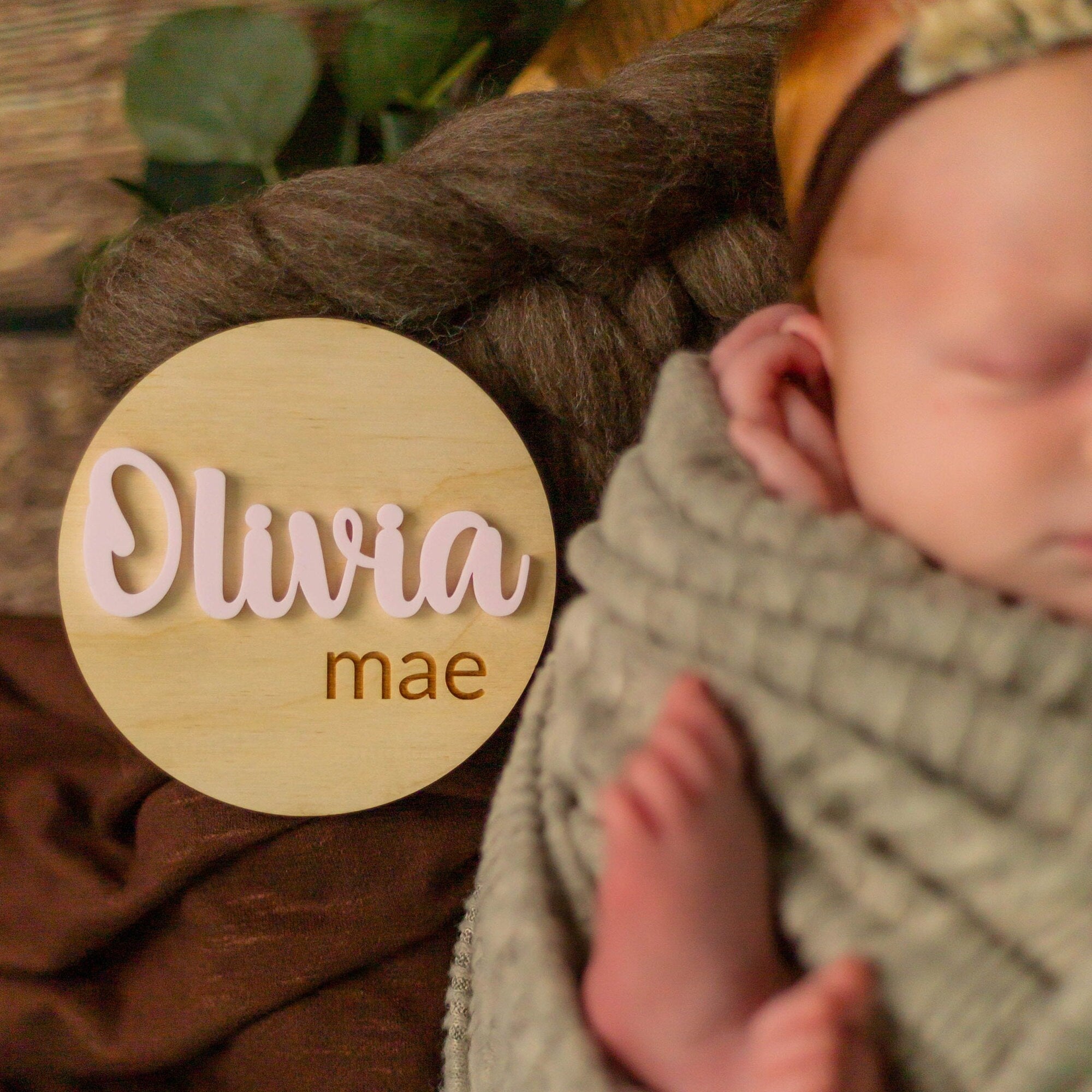 Olivia Mae Baby Name Sign