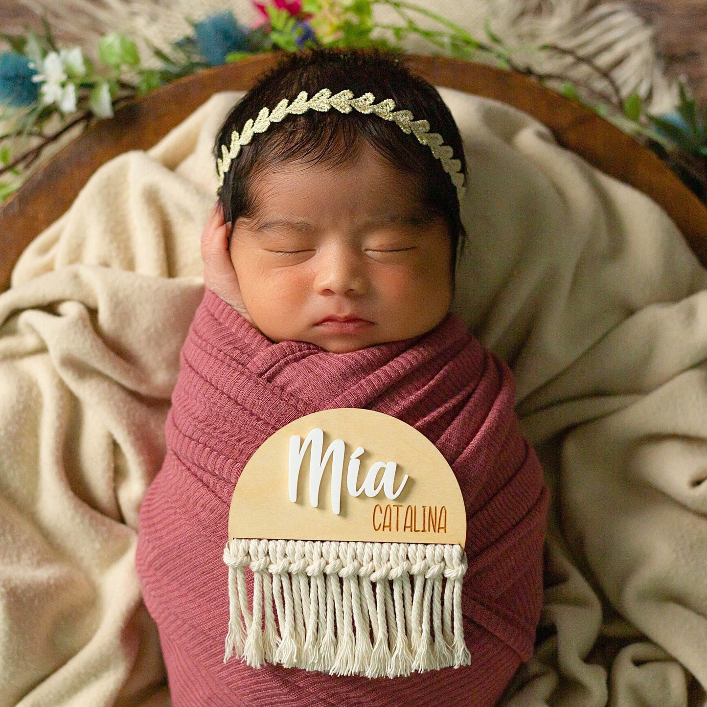 Mia Catalina Macrame Name Sign