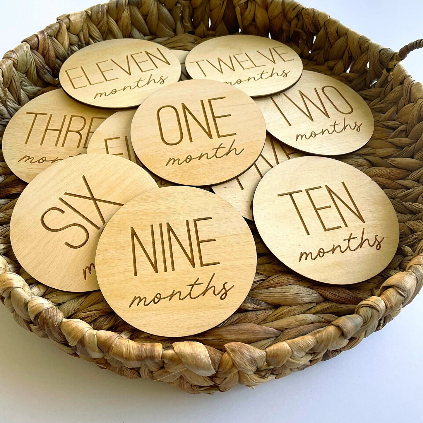 Hudson Hayes Engraved Baby Milestone Cards