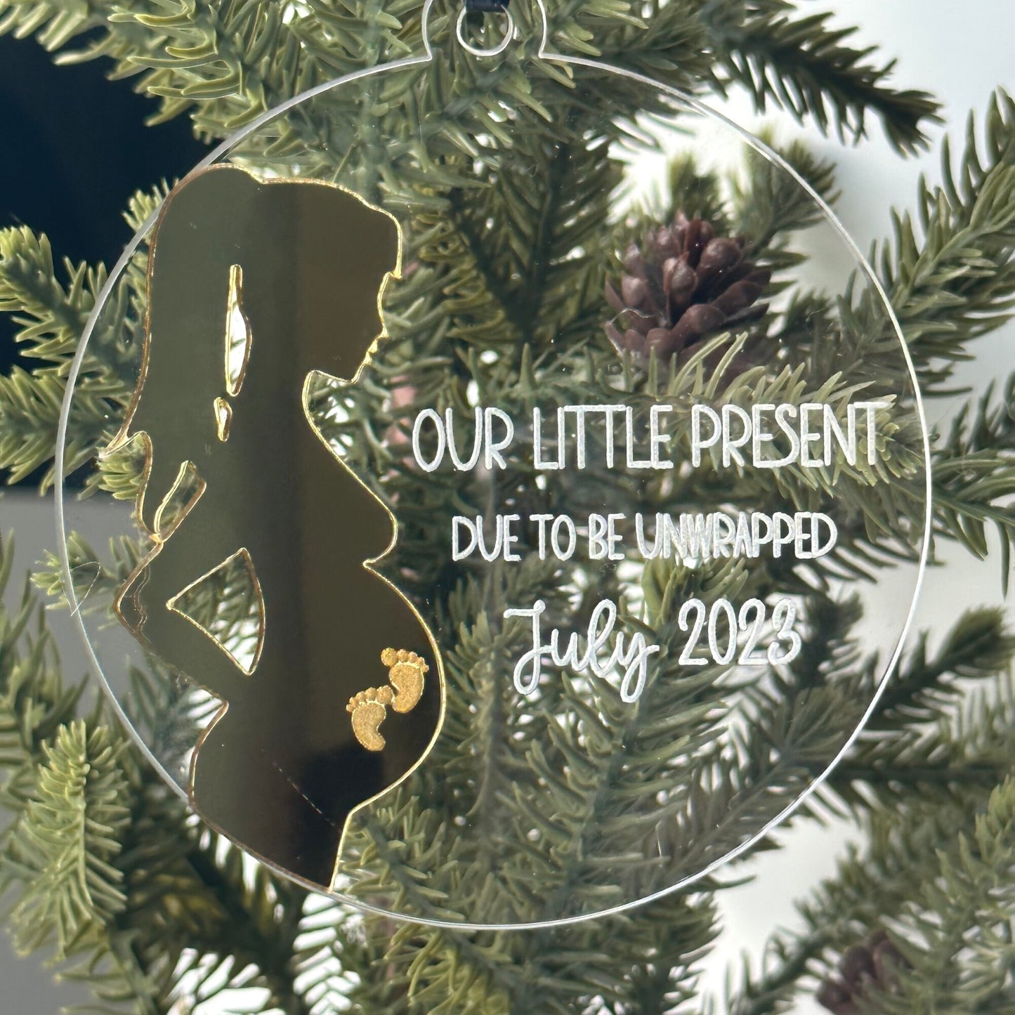 Twins Expecting Ornament, Pregnancy Announcement Ornament