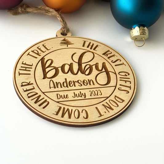 Expecting Ornament, Pregnancy Announcement Ornament, Grandparent Gift