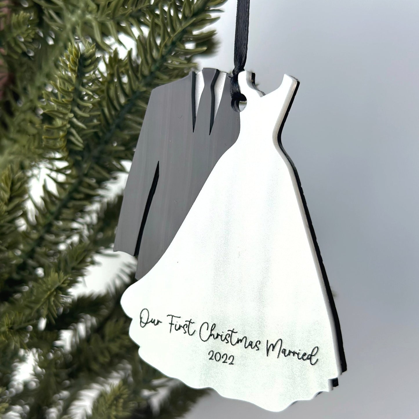 Custom Newlywed Ornament, Our First Christmas, First Christmas Married, Mr and Mrs Ornament