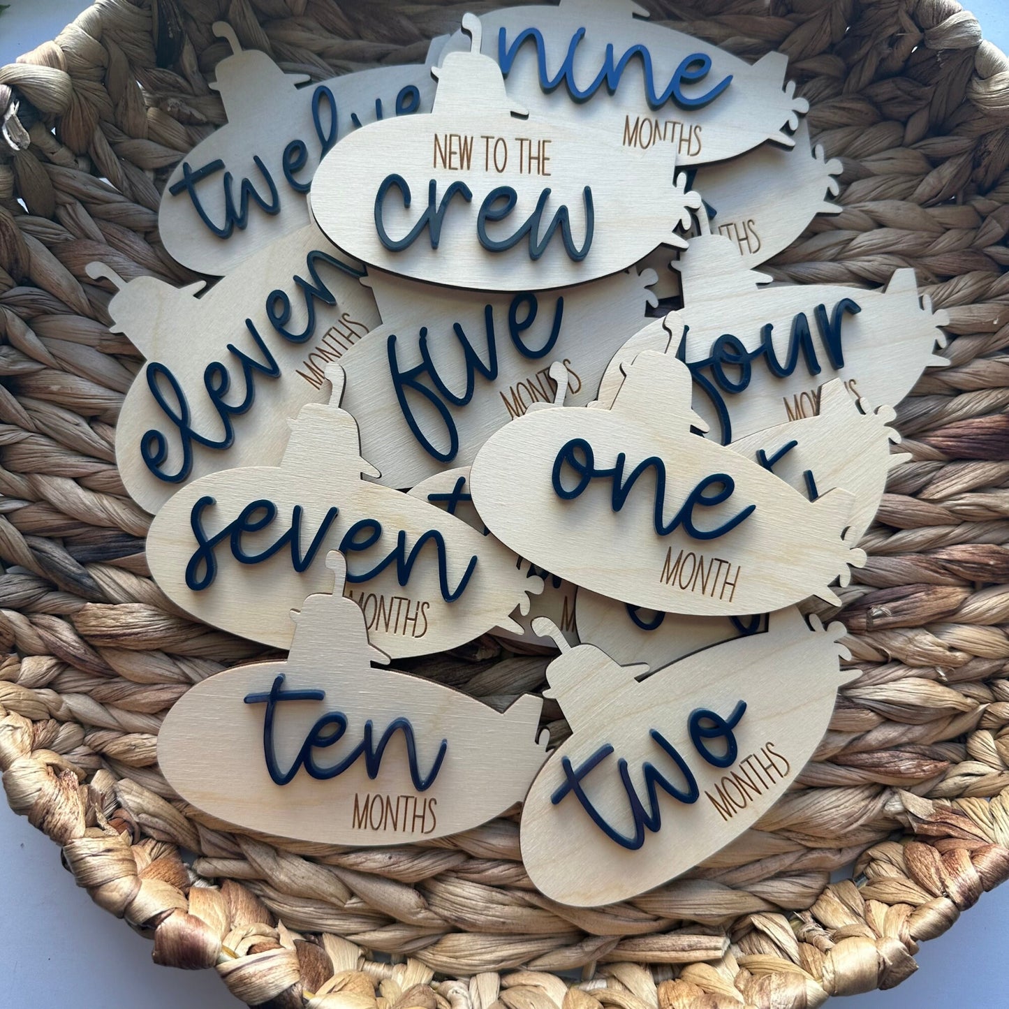 Submarine Baby Milestone Cards