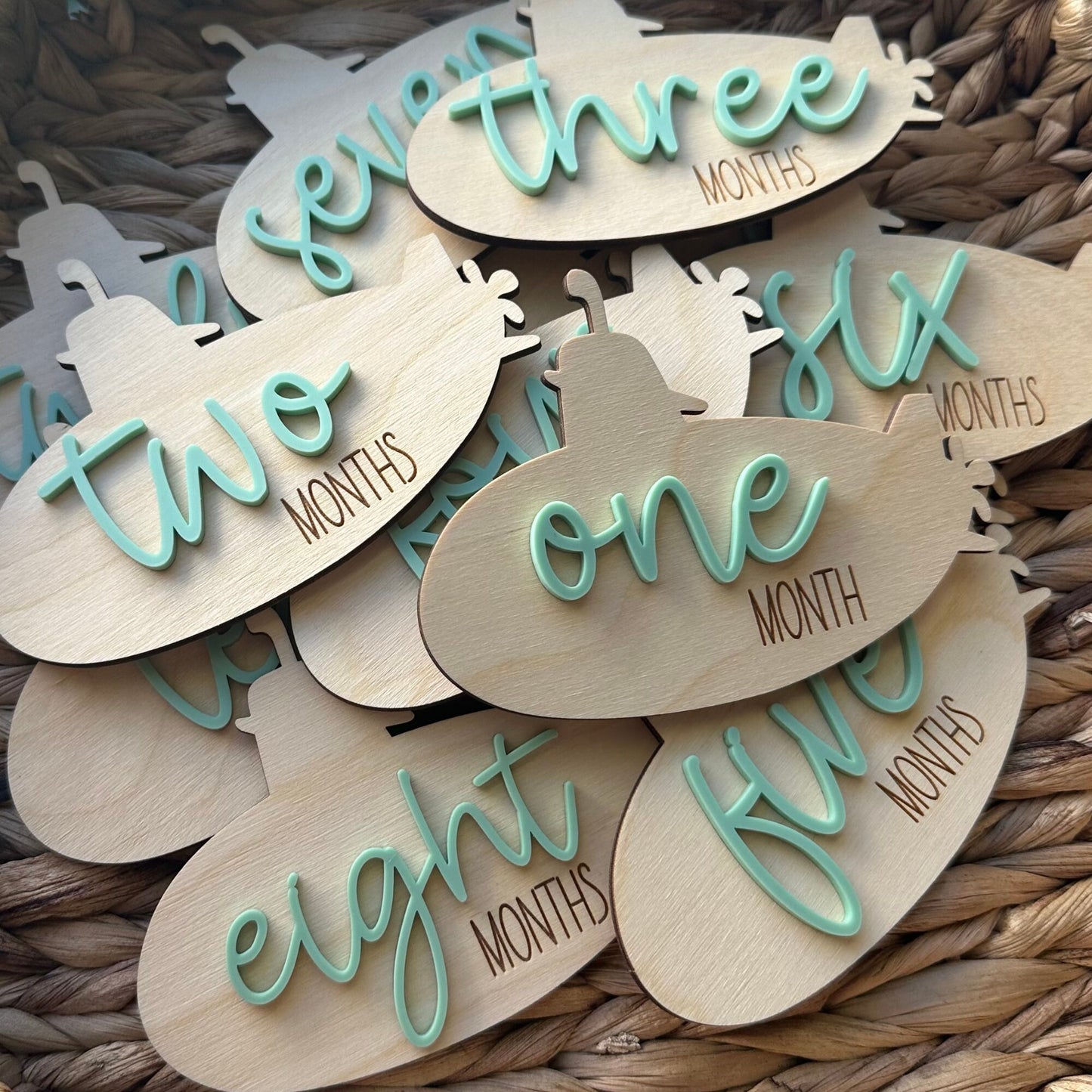 Submarine Baby Milestone Cards