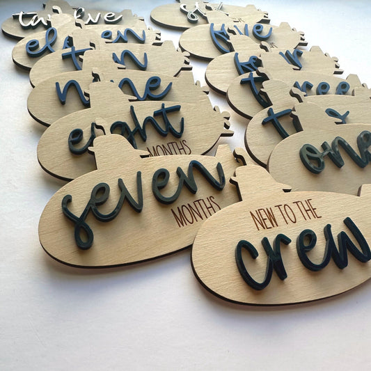 Submarine Baby Milestone Cards