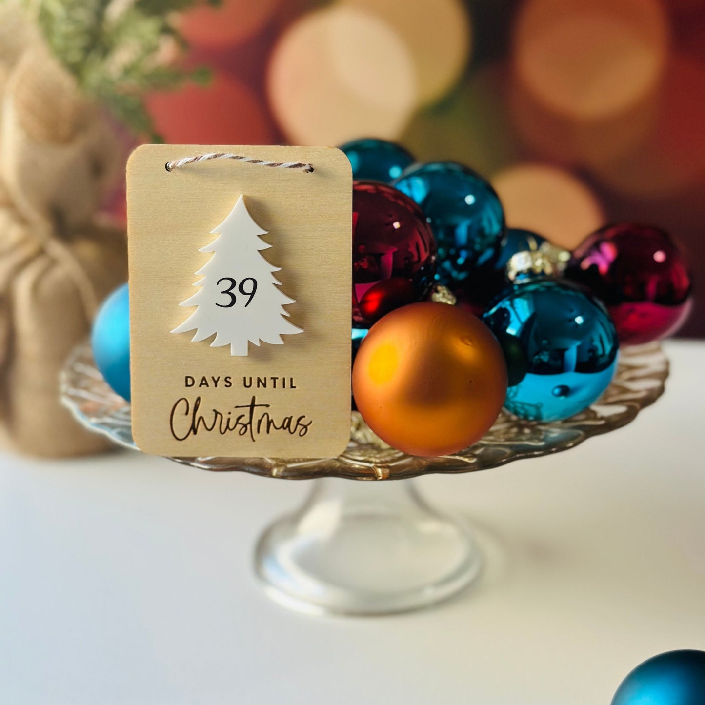 Christmas Countdown, Christmas Ornament, Christmas Countdown Sign