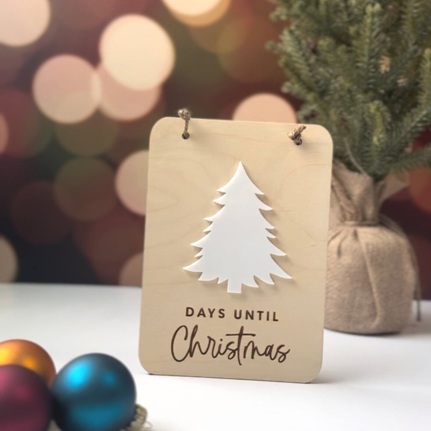 Christmas Countdown, Christmas Ornament, Christmas Countdown Sign