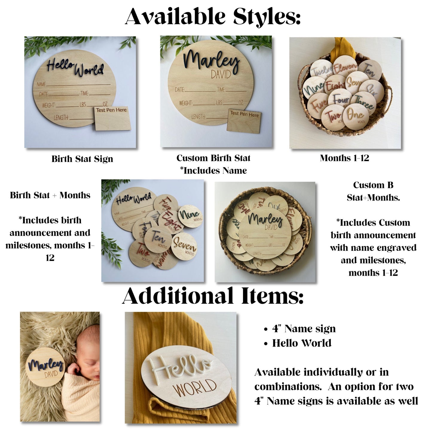 Marley David Boho Baby Milestone Cards