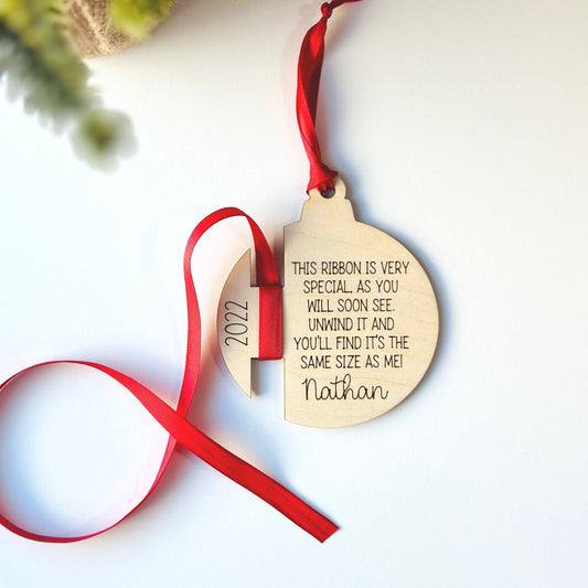 Height Ornament, Custom Kids Ornament, Christmas Ornament, Gift for Grandparents