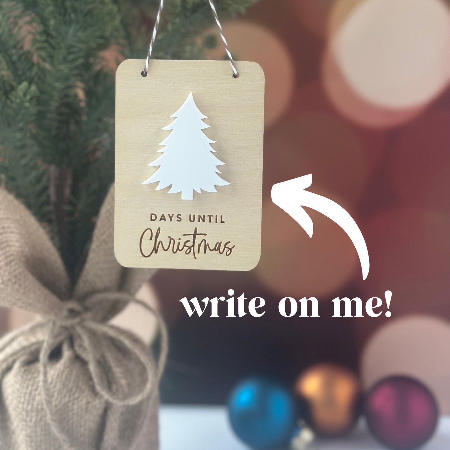 Christmas Countdown, Christmas Ornament, Christmas Countdown Sign