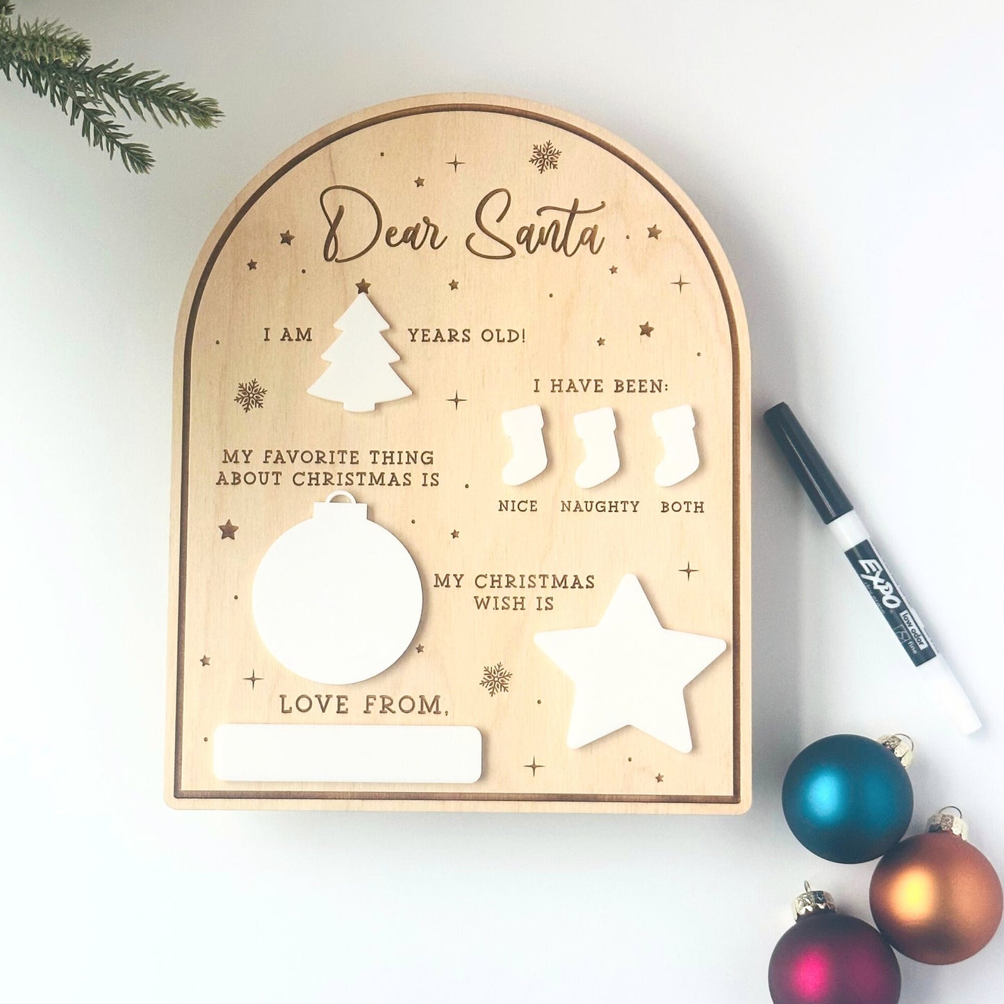 Santa letter, Letter to Santa, Christmas Decoration, Family Tradition