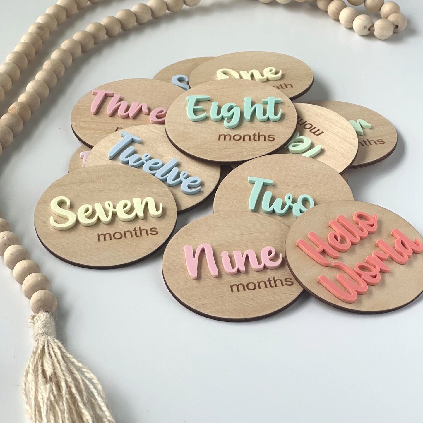 Olivia Mae Pastel Baby Milestone Cards