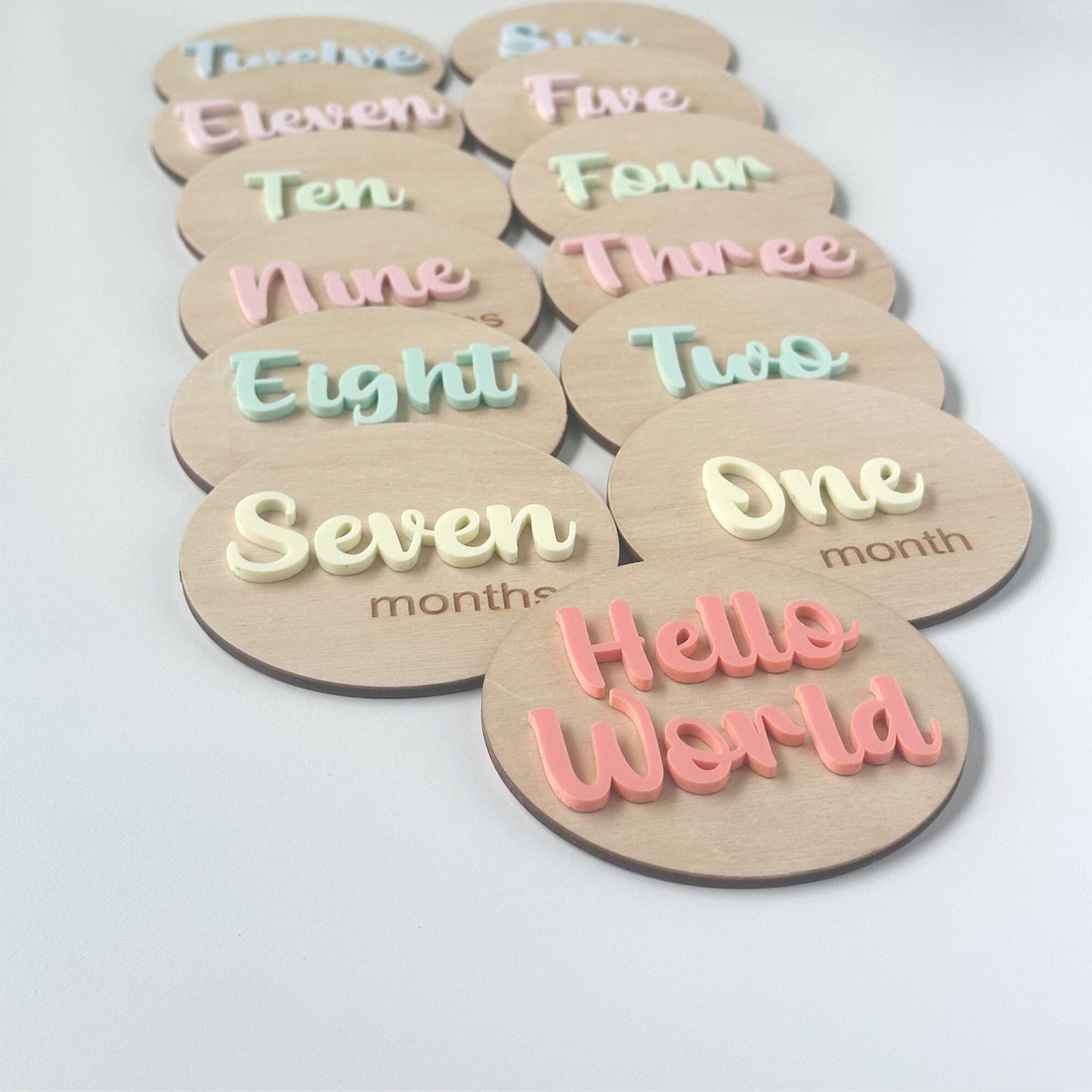 Olivia Mae Pastel Baby Milestone Cards