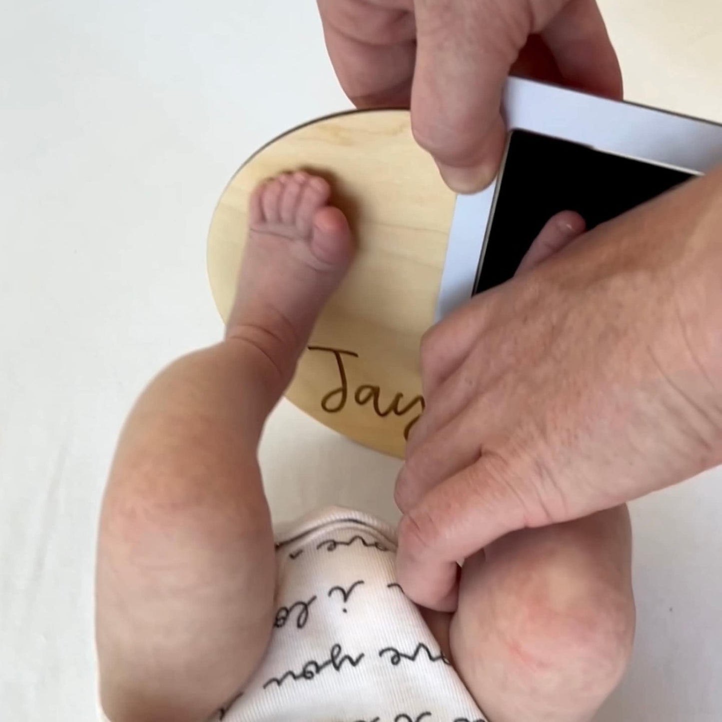 Double Sided Baby Footprint and Birth Statistic Sign, Footprint Birth Statistic Sign, Newborn Footprint Sign, Baby Shower Gift