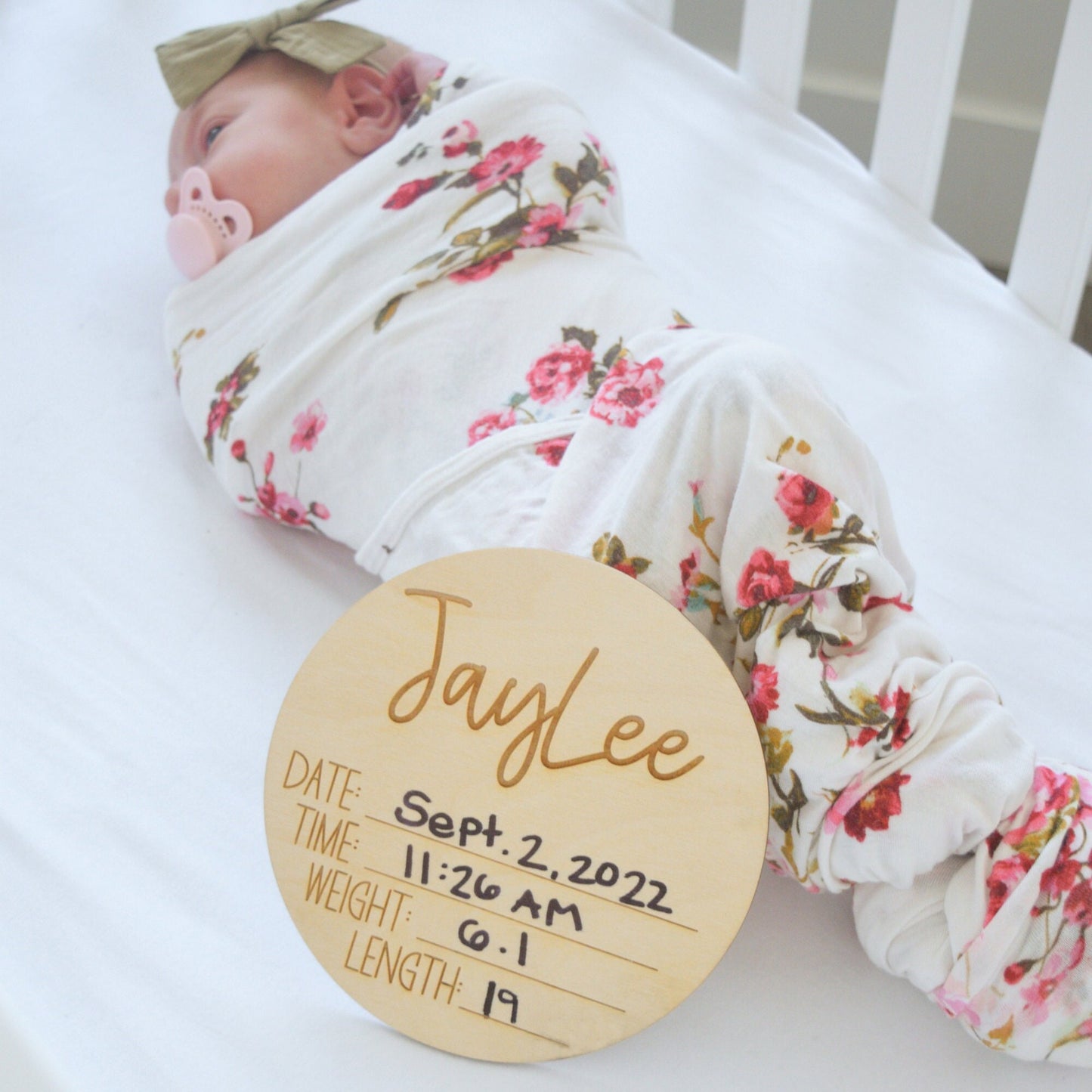 Double Sided Baby Footprint and Birth Statistic Sign, Footprint Birth Statistic Sign, Newborn Footprint Sign, Baby Shower Gift