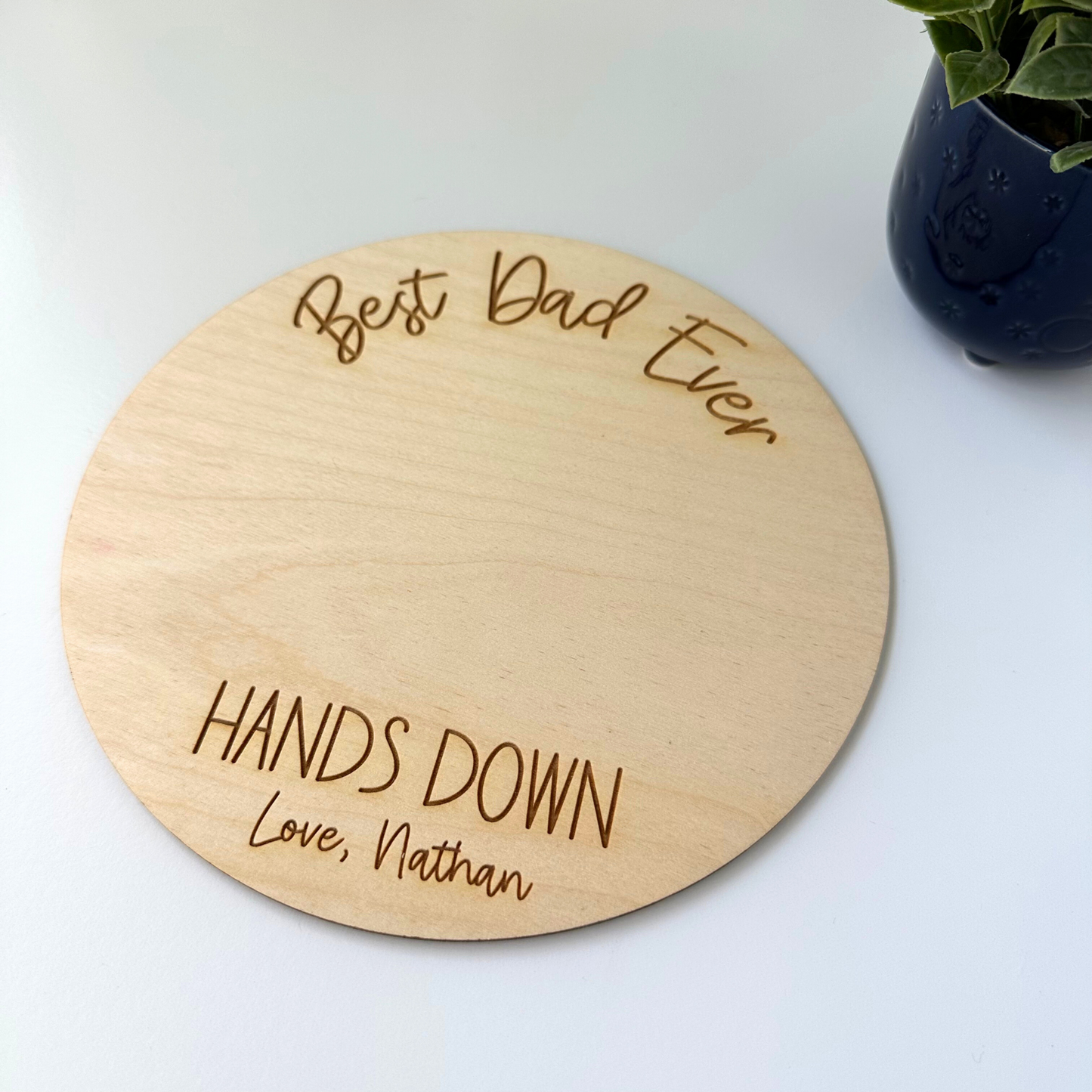 Best Dad Ever, Father's Day Handprint Sign
