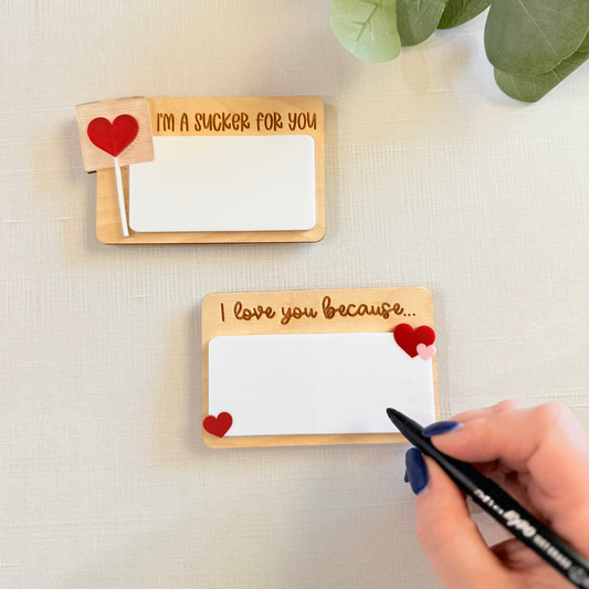 Valentine’s Day Dry Erase Magnet | Reusable Love Note Gift