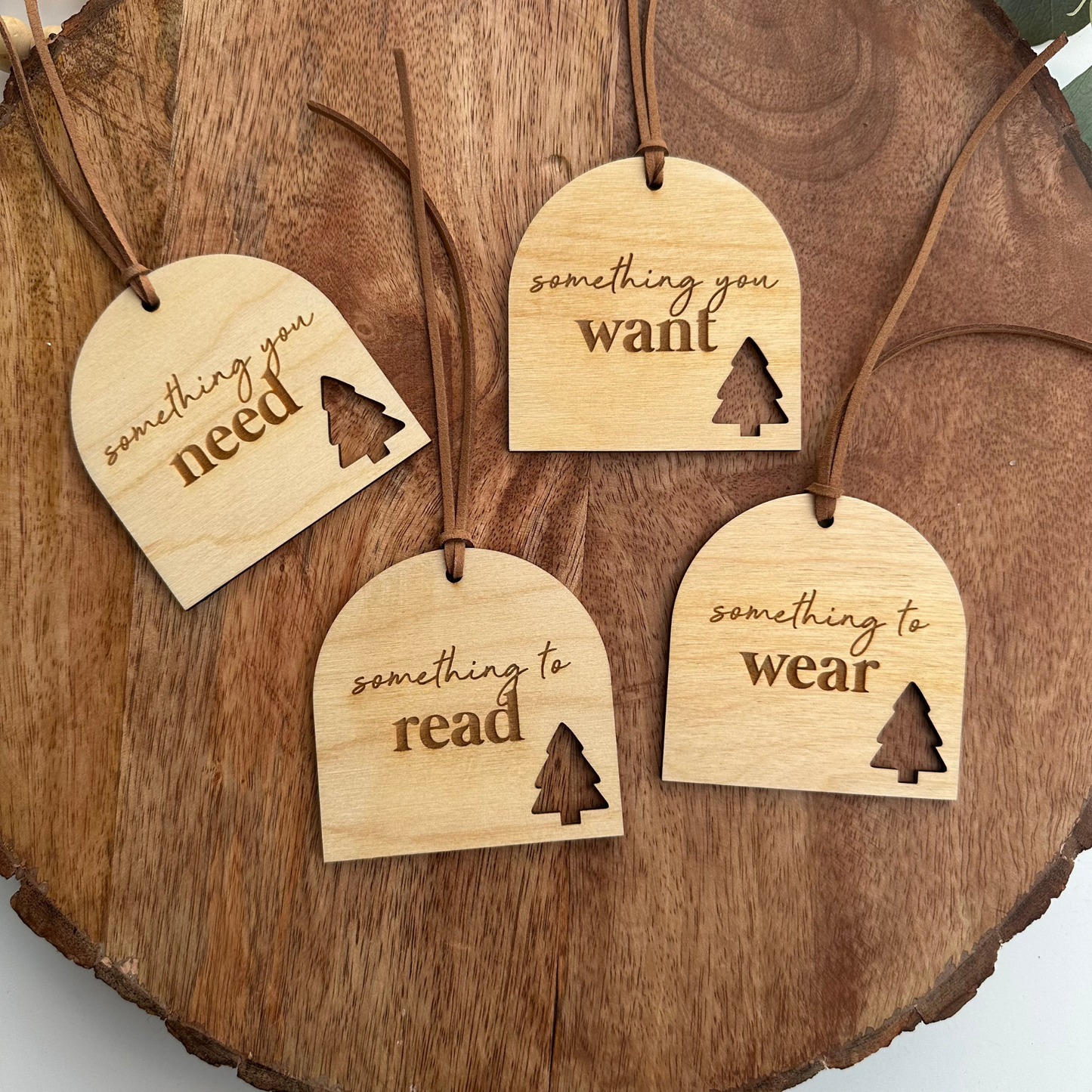 Holiday Gift Tags Set – “Want, Need, Read, Wear” Tradition