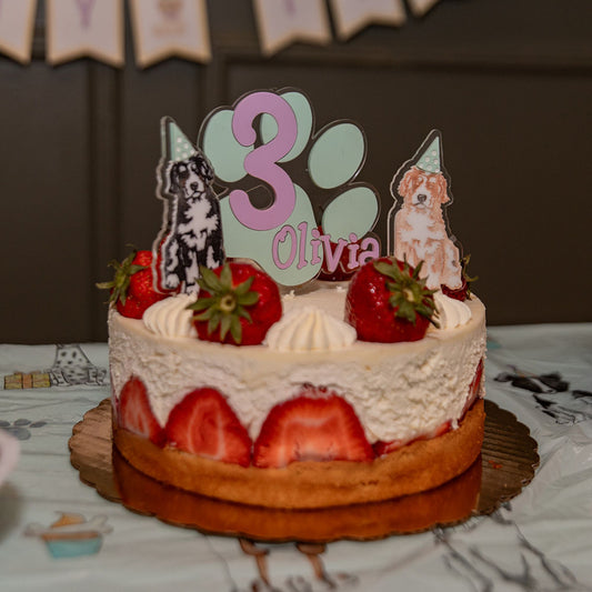 Puppy Birthday Party Cake Topper
