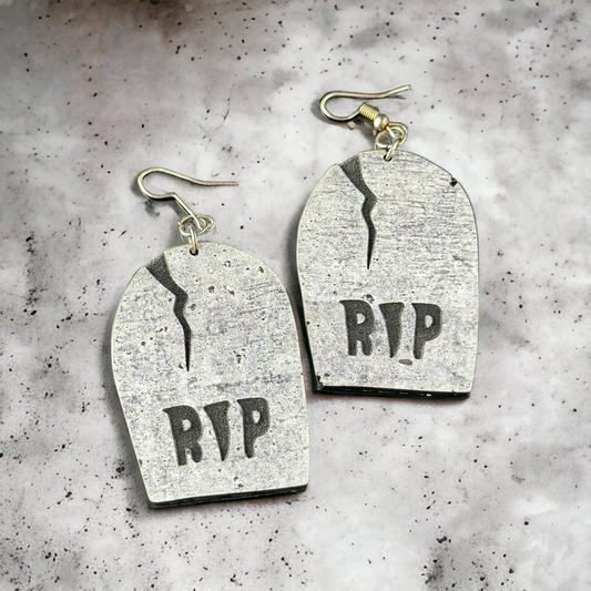 Gravestone RIP Earrings
