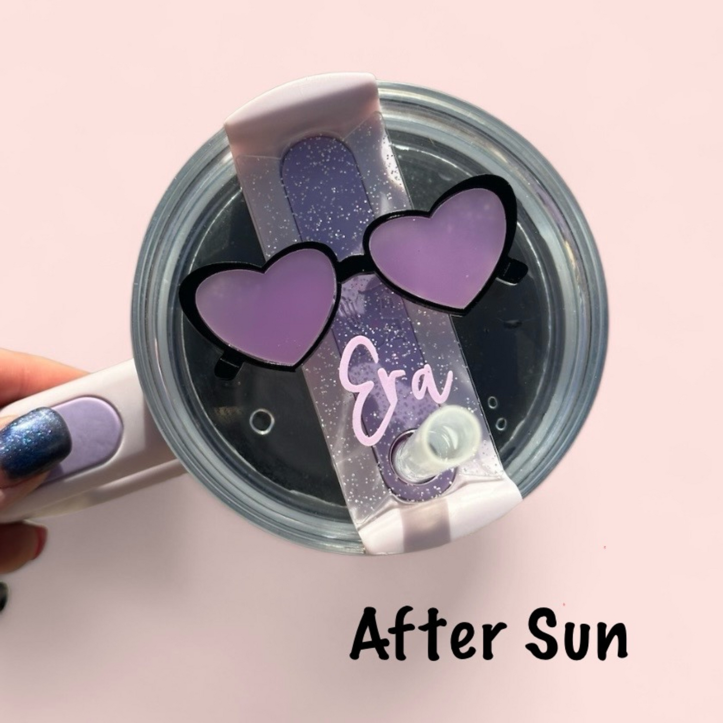 Heart Sunglasses Tumbler Topper, Summer Tumbler Topper