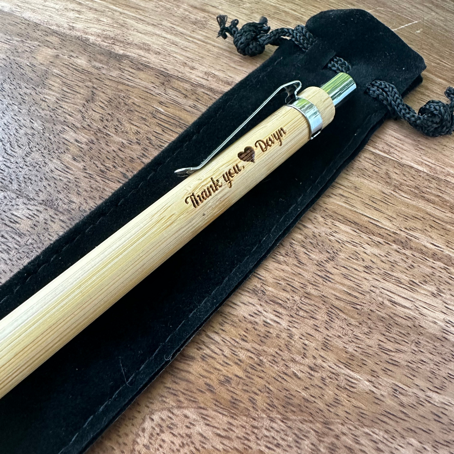 Engraved Bamboo Pen, Teacher Appreciation Gift