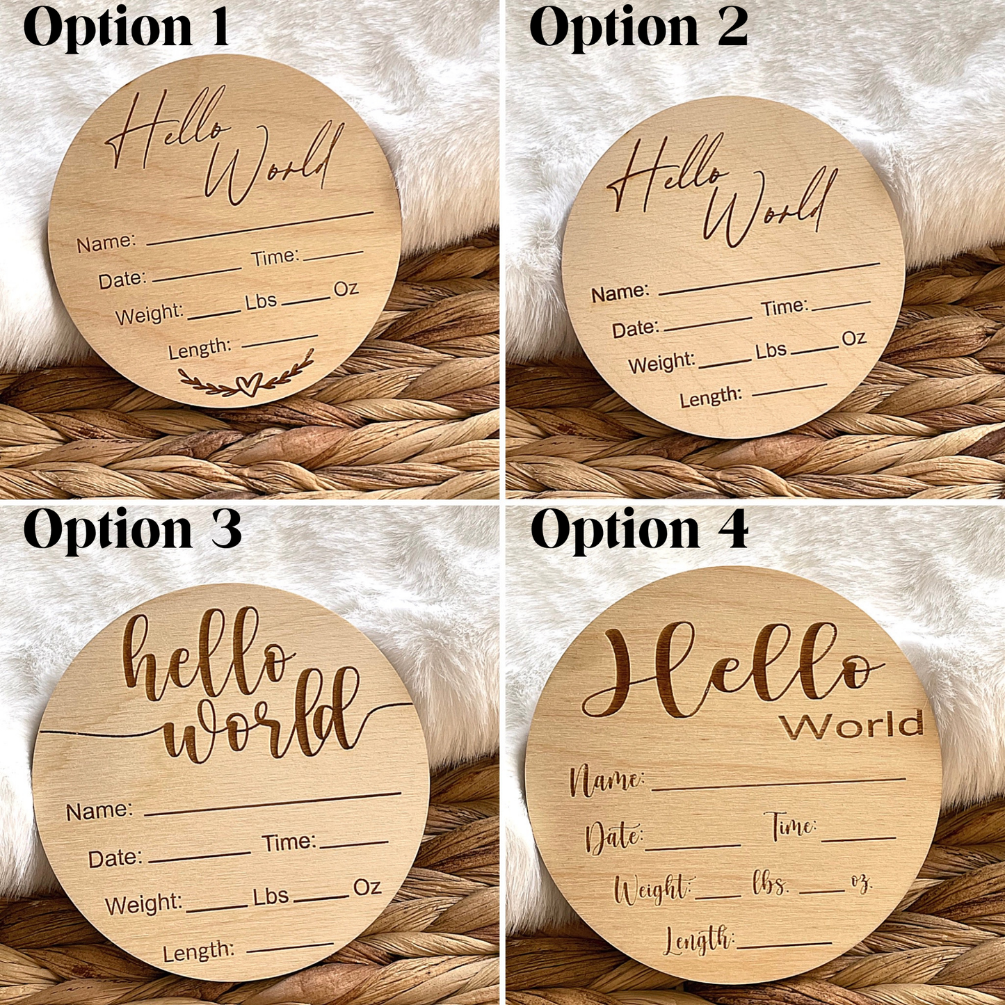 Mini Baby Birth Stats Sign, Birth Announcement Sign