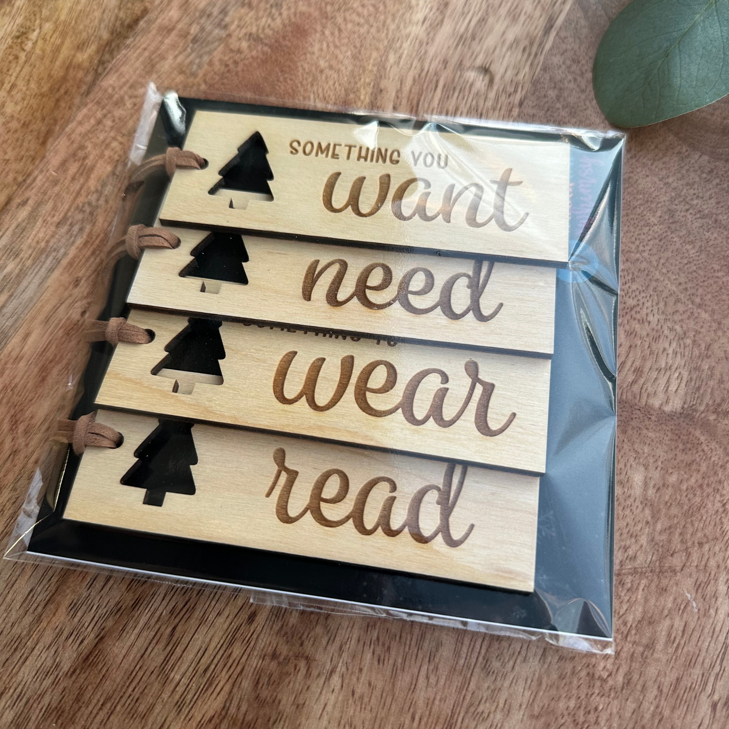 Holiday Gift Tags Set – “Want, Need, Read, Wear” Tradition