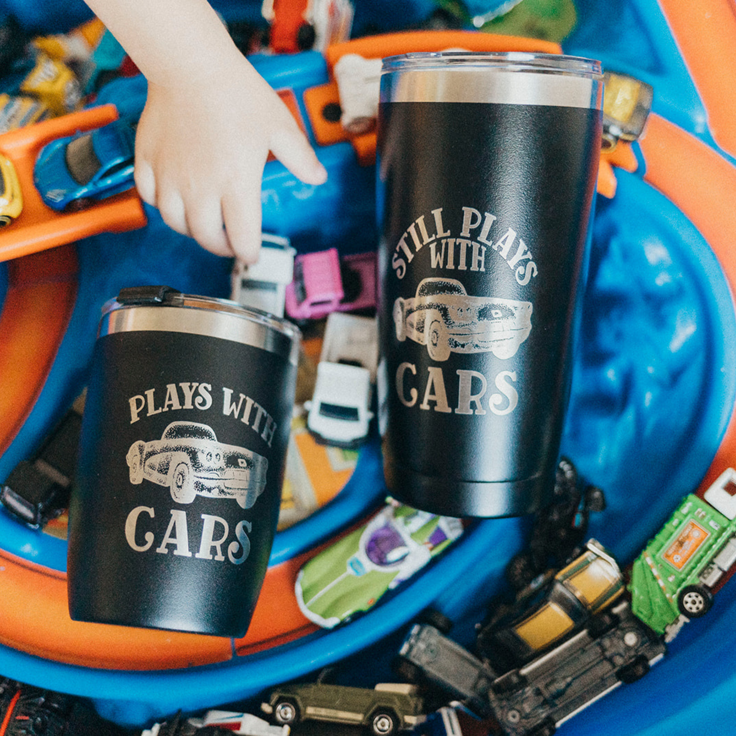 Dad and Kids Matching Tumblers, Tumbler for Dad, Car Enthusiast Gift