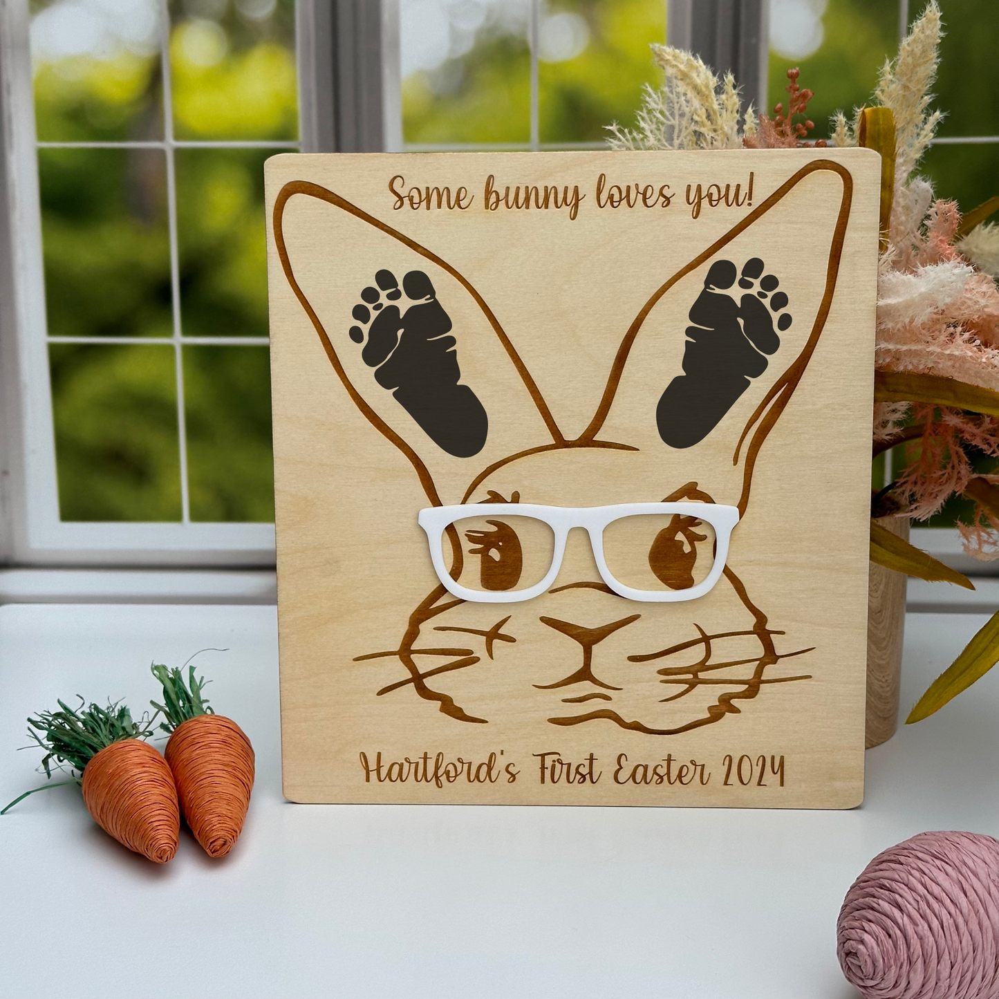 Some Bunny Loves You Easter Baby Footprint Gift