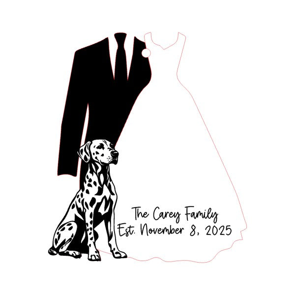 Custom Order: Wedding Ornament with Dog