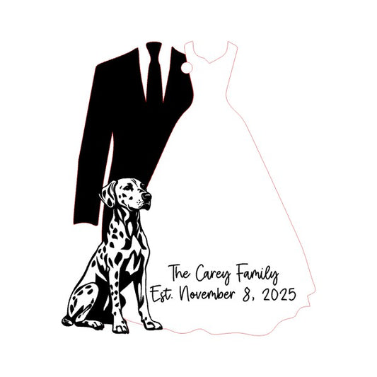 Custom Order: Wedding Ornament with Dog