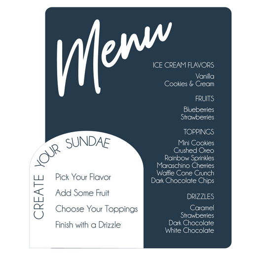 Custom Order - Sundae bar Sign