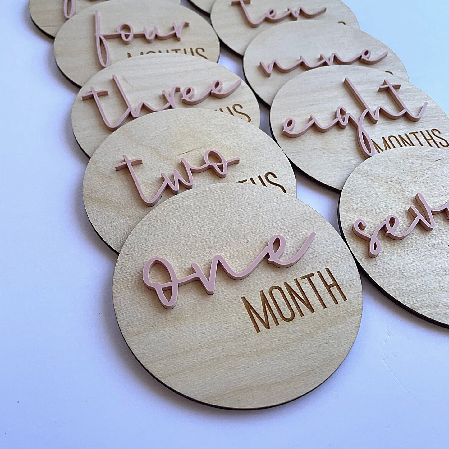 Baby Birth Announcement Sign & Milestone Set: Acrylic Name, Birth Stats