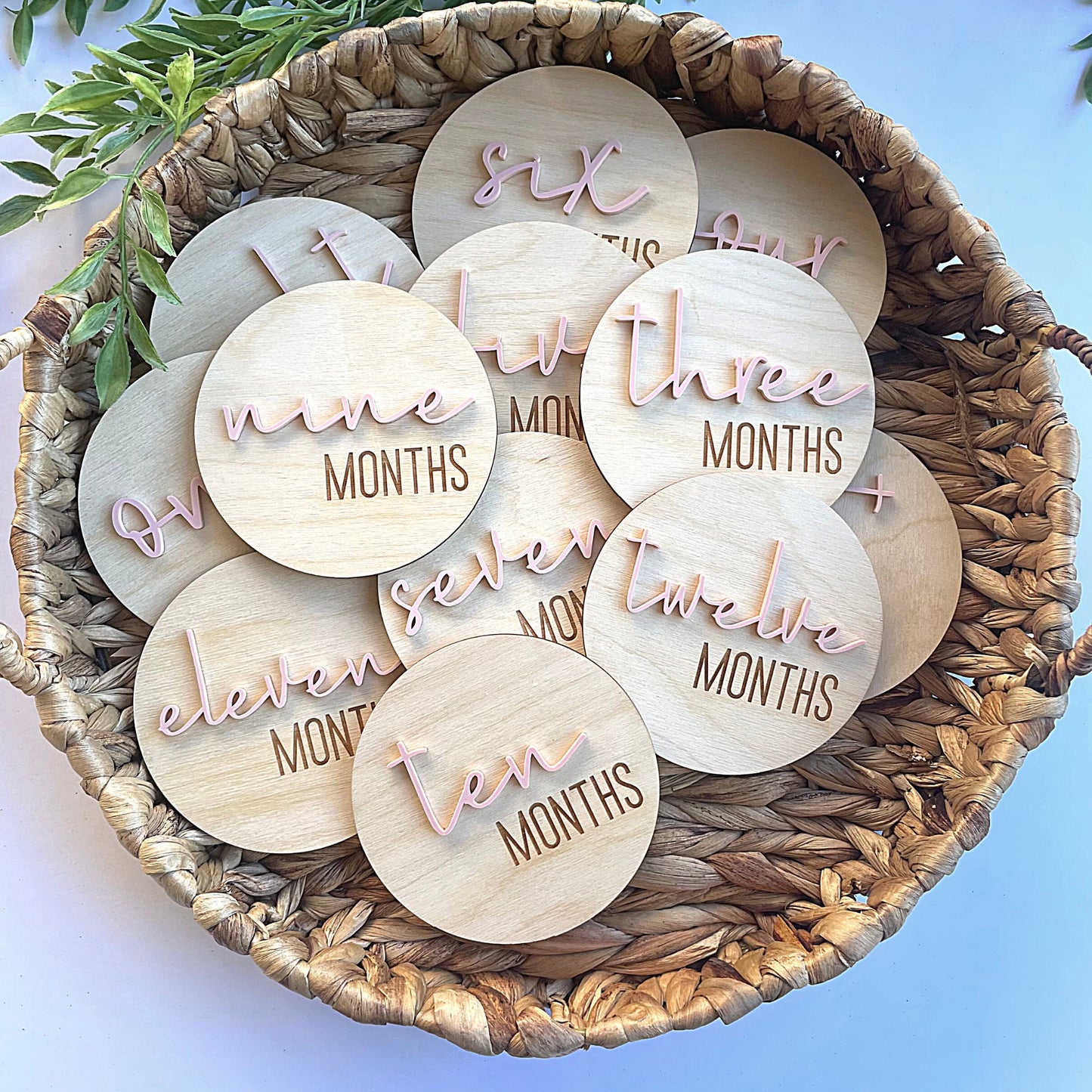 Baby Birth Announcement Sign & Milestone Set: Acrylic Name, Birth Stats