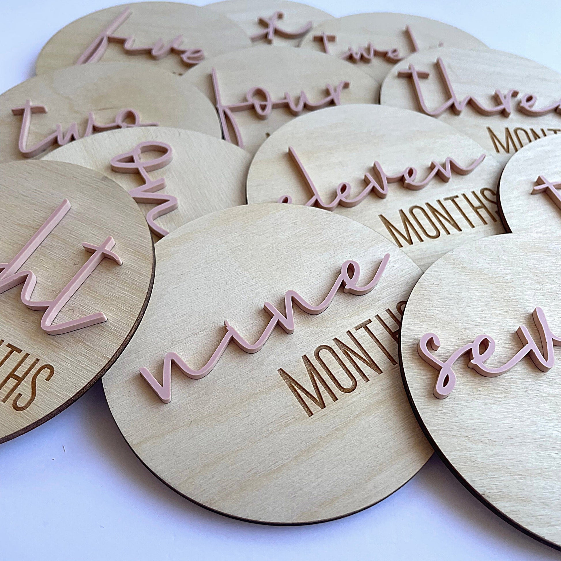 Baby Birth Announcement Sign & Milestone Set: Acrylic Name, Birth Stats