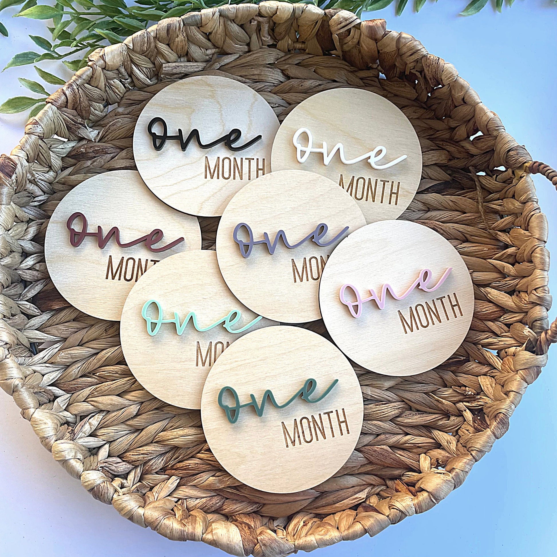 Baby Birth Announcement Sign & Milestone Set: Acrylic Name, Birth Stats