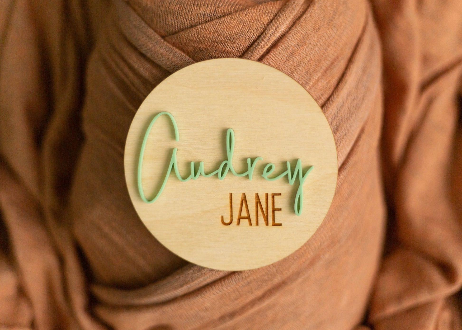 Baby Birth Announcement Sign & Milestone Set: Acrylic Name, Birth Stats