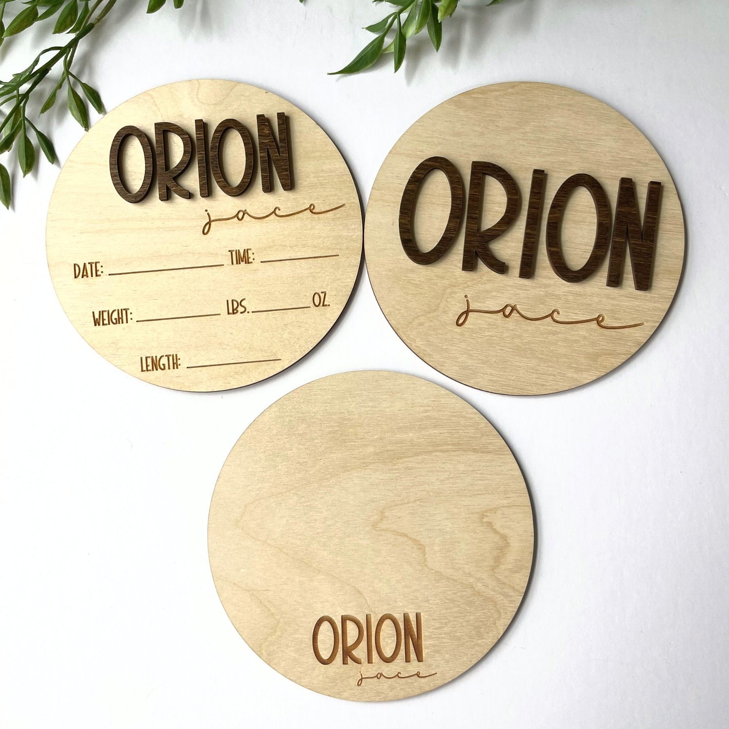 Wooden Birth Announcement Sign, Newborn Photo Prop