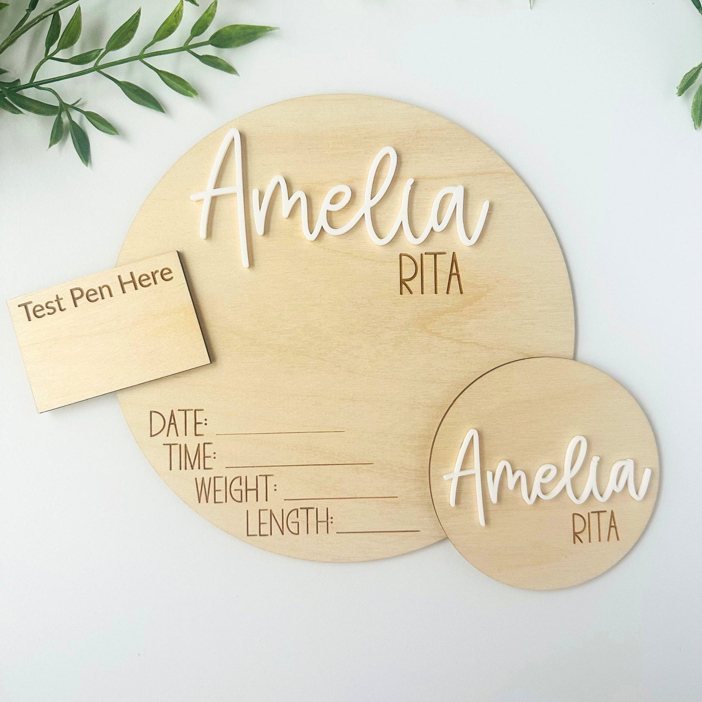 3D Baby Footprint Sign: Personalized Birth Stats Keepsake