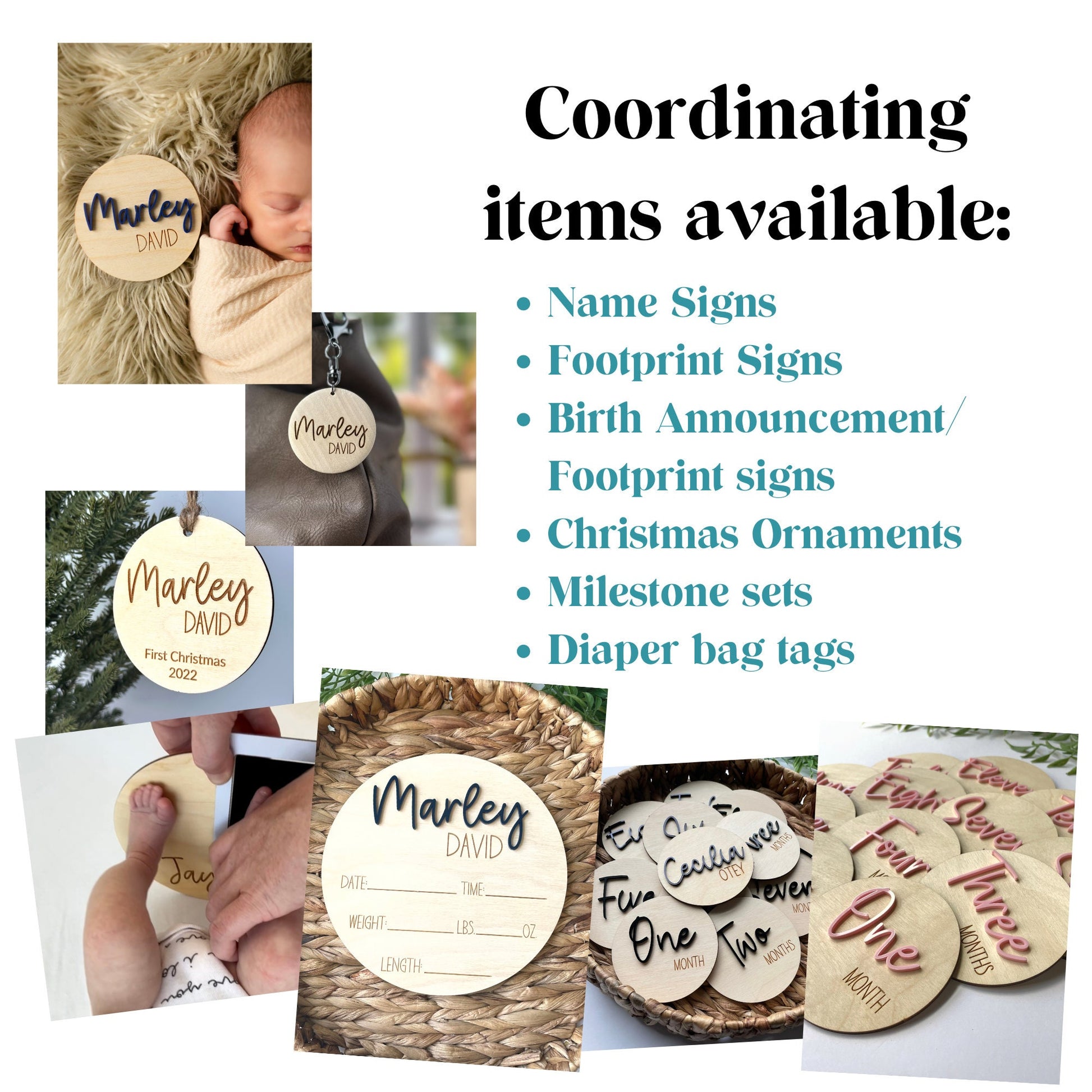 Twin Baby Hello World Sign: Acrylic Newborn Photo Prop
